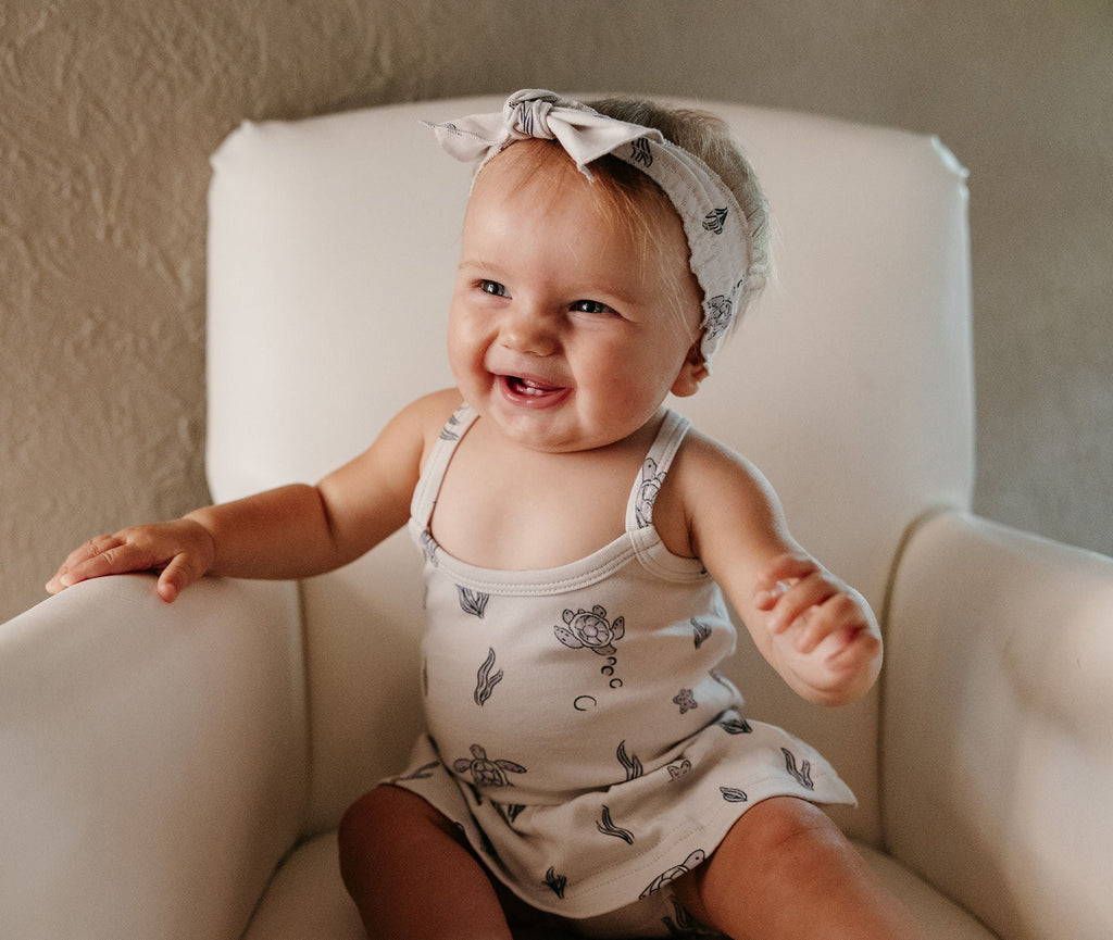 Sea Turtle - Organic Smocked Headband