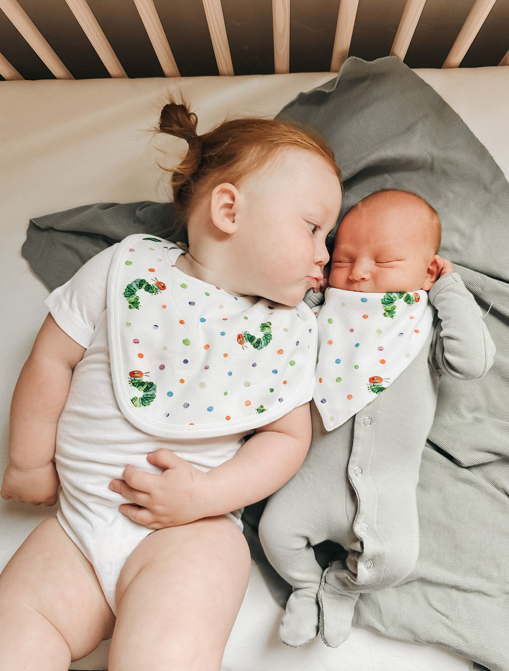 Caterpillar - Organic 2-Layer Reversible Bib