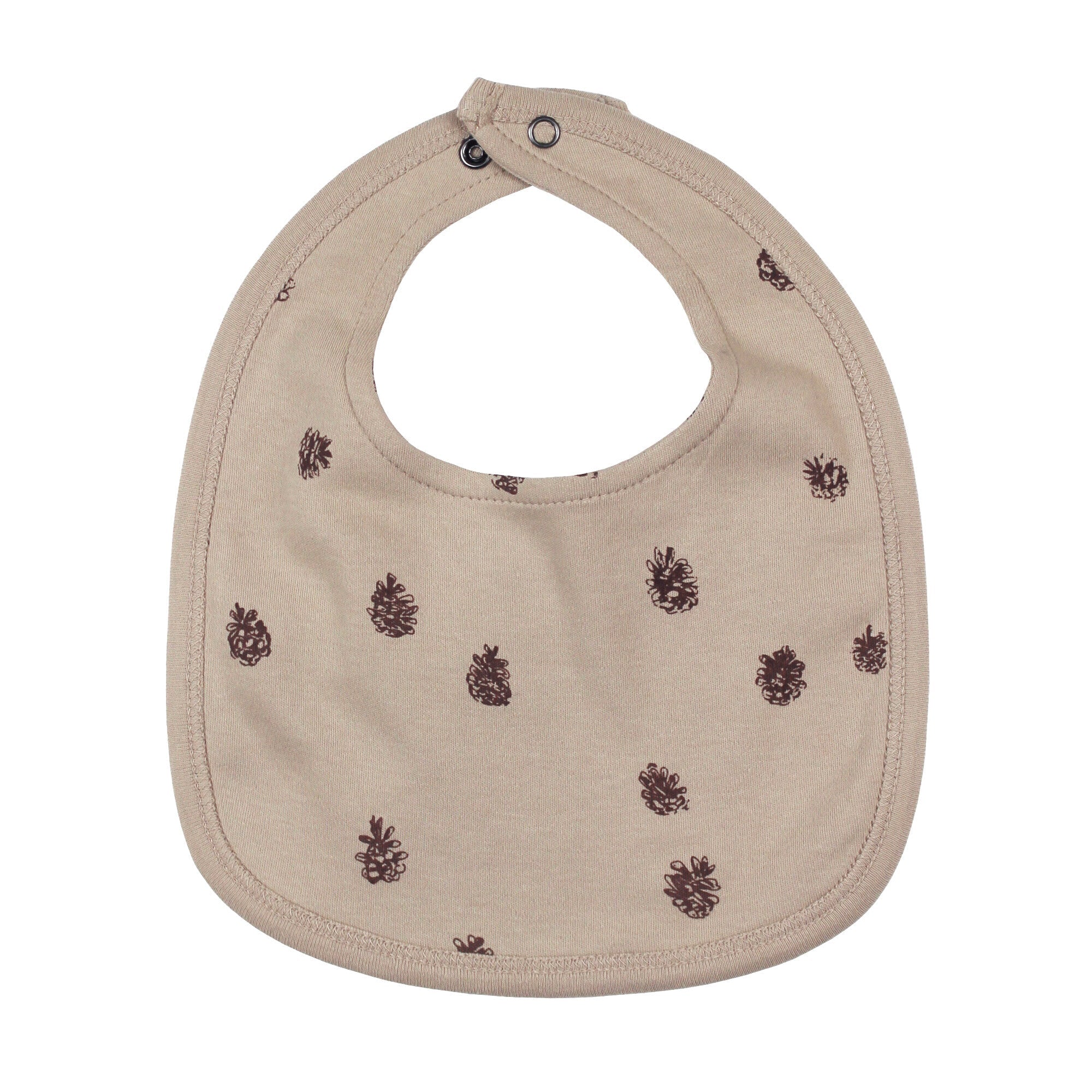 Oatmeal Pinecone - Organic 2-Layer Reversible Bib