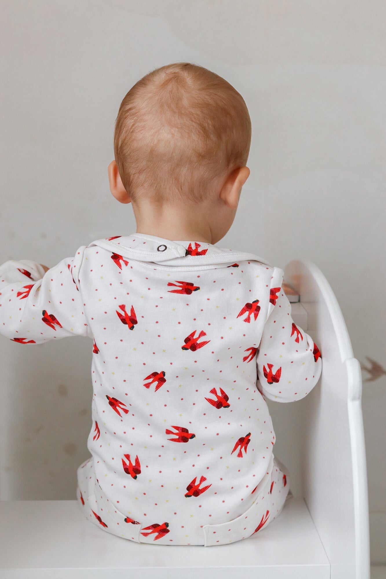 Red Bird - Organic 2-Layer Reversible Bib
