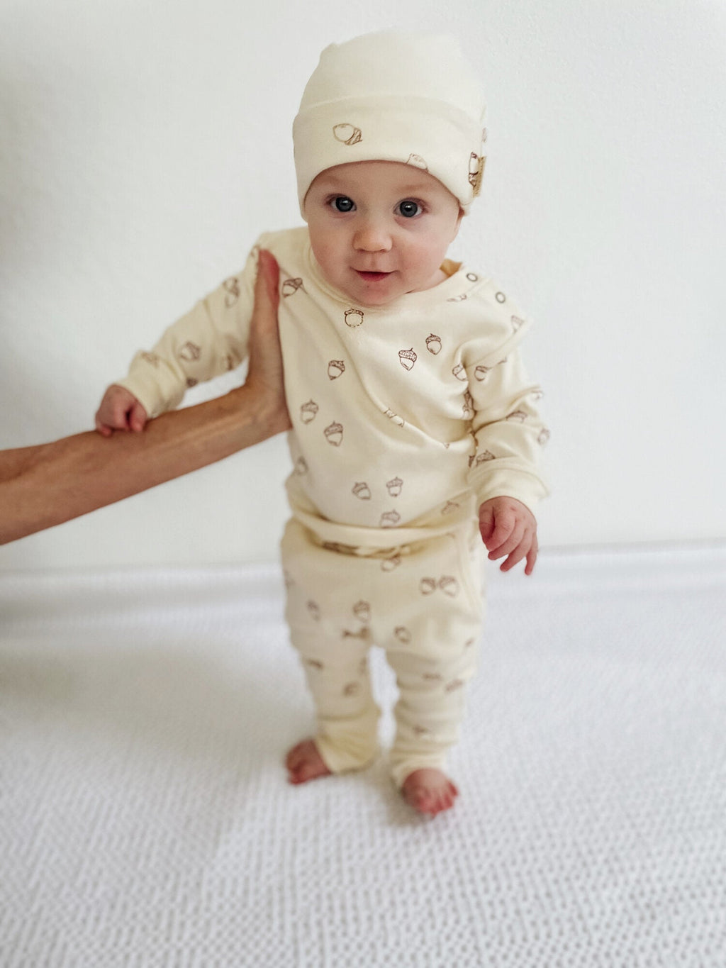 Buttercream Acorn - Organic Sweatshirt & Jogger Set