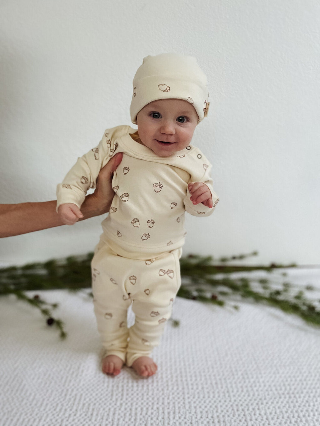 Buttercream Acorn - Organic Sweatshirt & Jogger Set