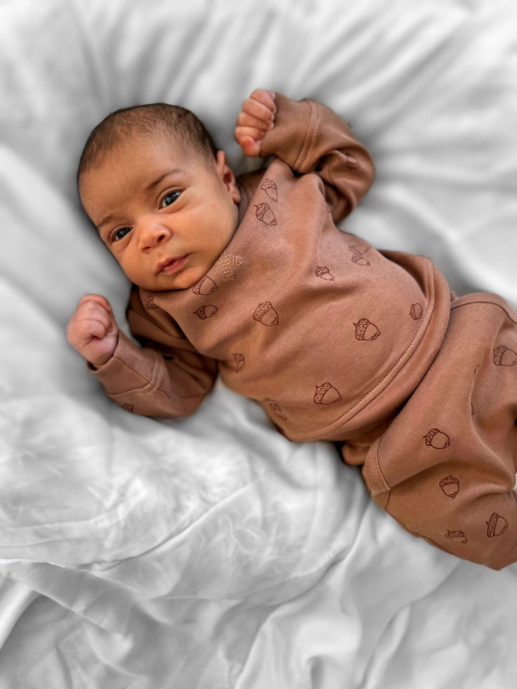 Latte Acorn - Organic Sweatshirt & Jogger Set