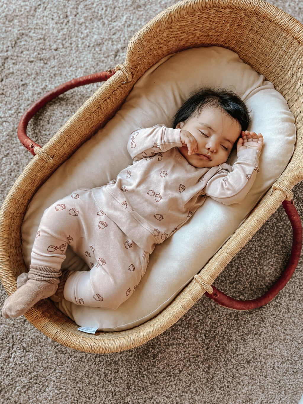 Oatmeal Acorn - Organic Sweatshirt & Jogger Set