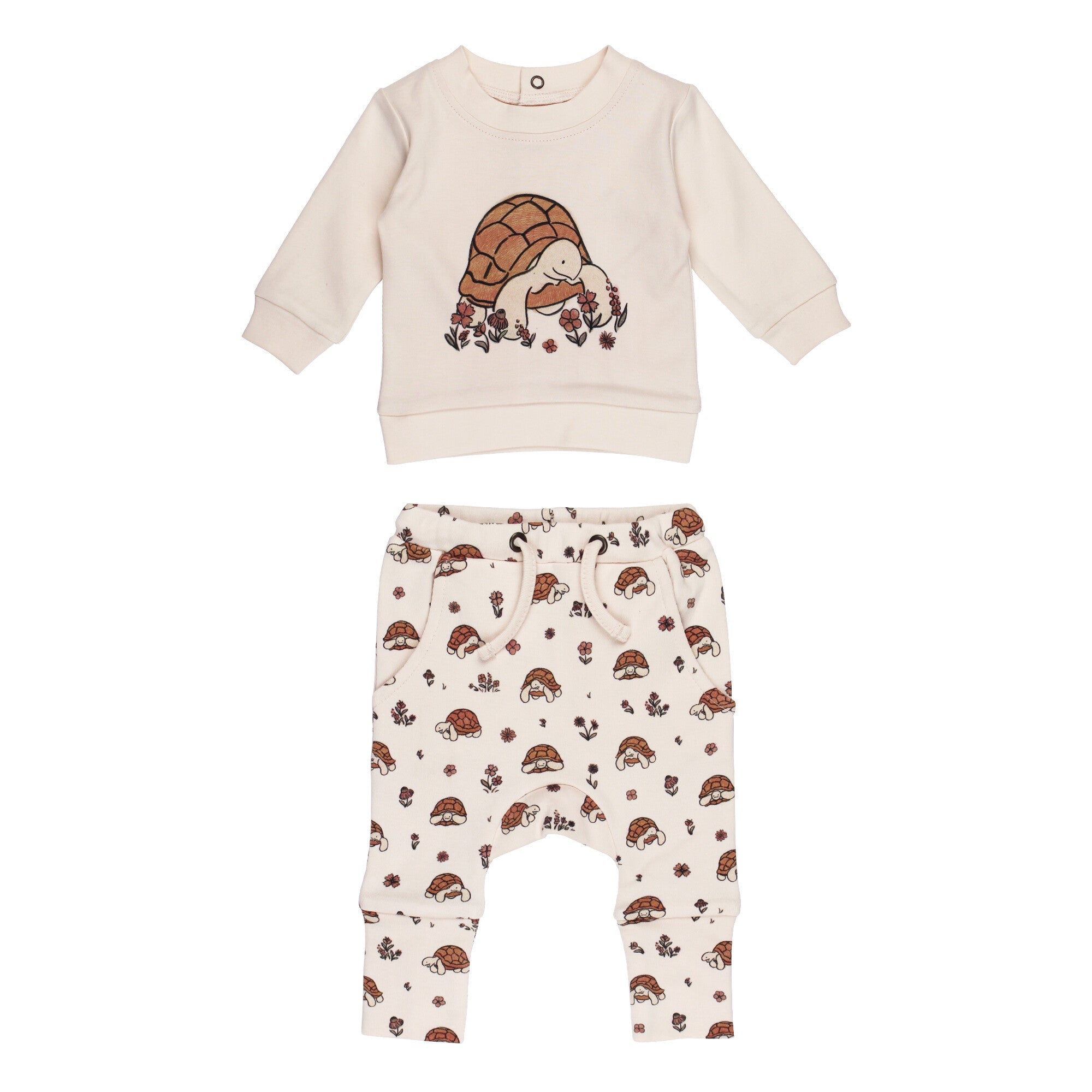 Tiny Tortoise - Organic Sweatshirt & Jogger Set