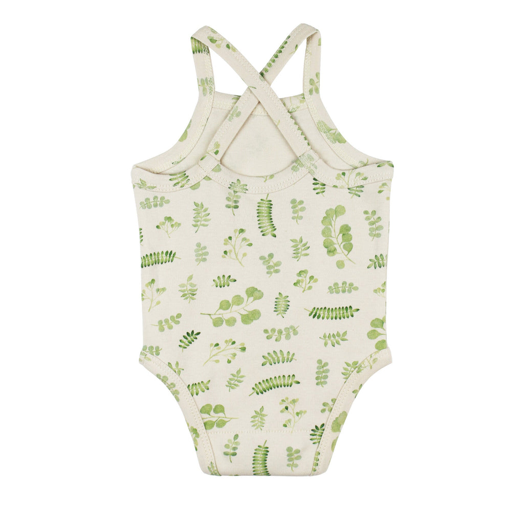 Stone Botanica - Organic Criss-Cross Bodysuit and Ruffle Bloomer Set