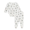 Baby Elephant - Organic Wrap Bodysuit & Footed Pant Set