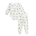 Baby Panda - Organic Wrap Bodysuit & Footed Pant Set