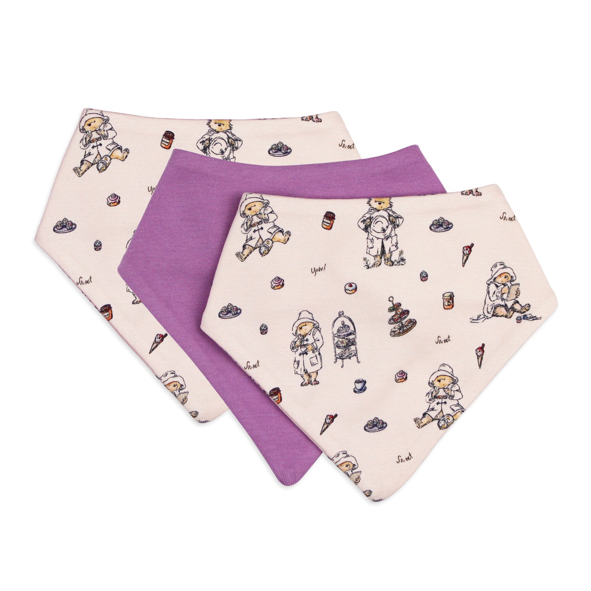 Sweet Paddington - Organic Bandana Bib 3-Pack