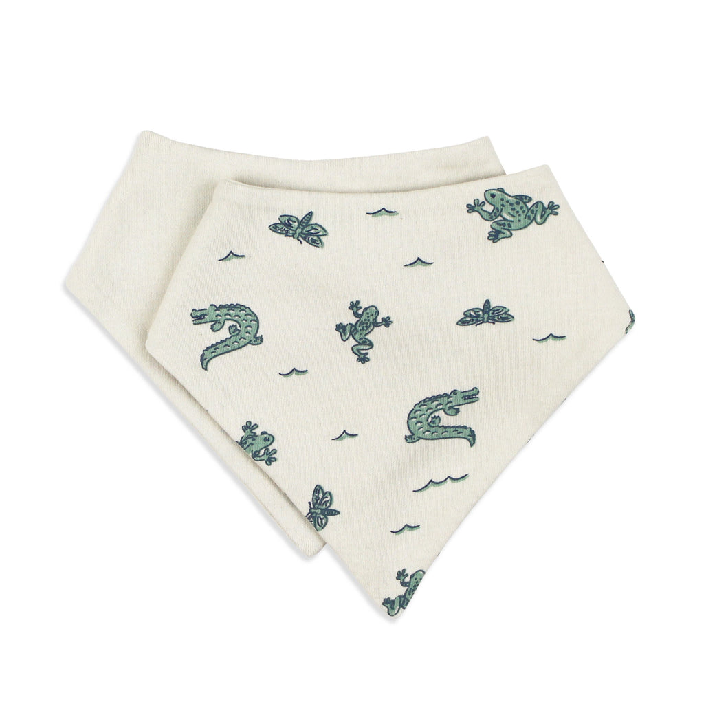 Alligator - Organic Bandana Bib, 2-Pack