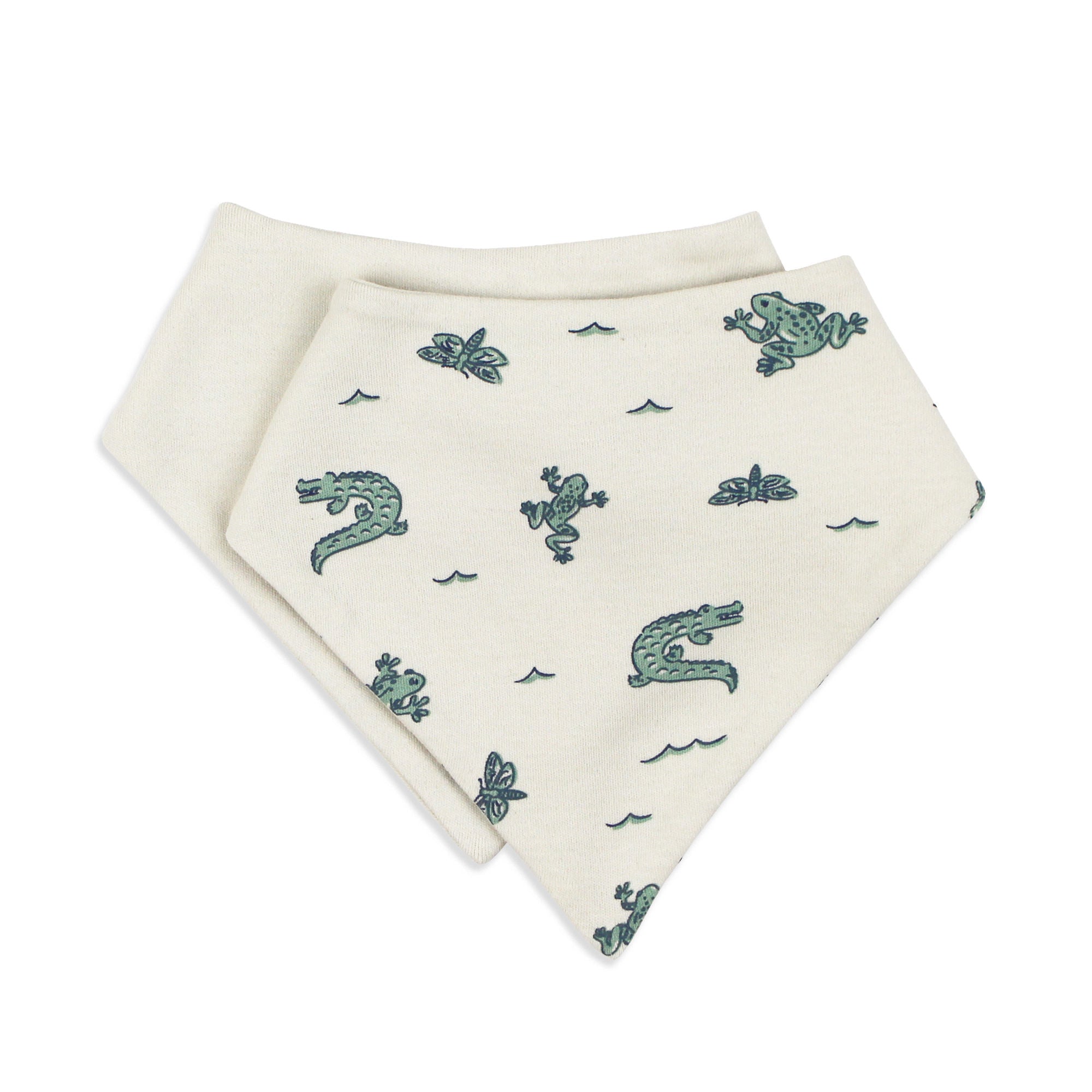 Alligator - Organic Bandana Bib, 2-Pack