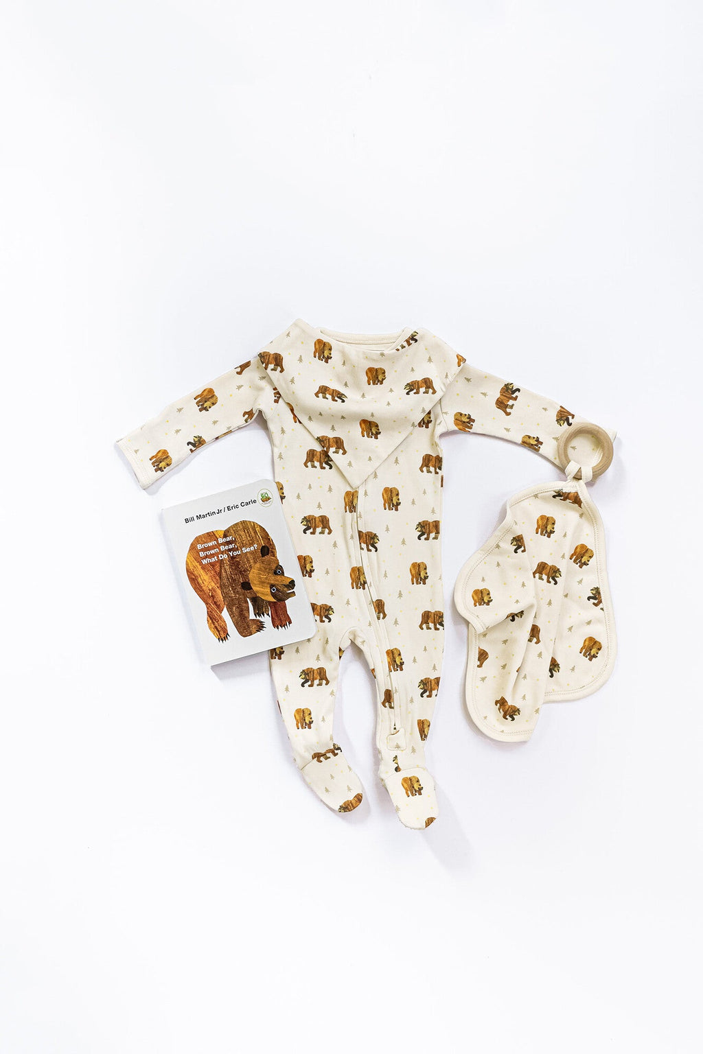 Brown Bear - Organic Bandana Bib, 2-Pack