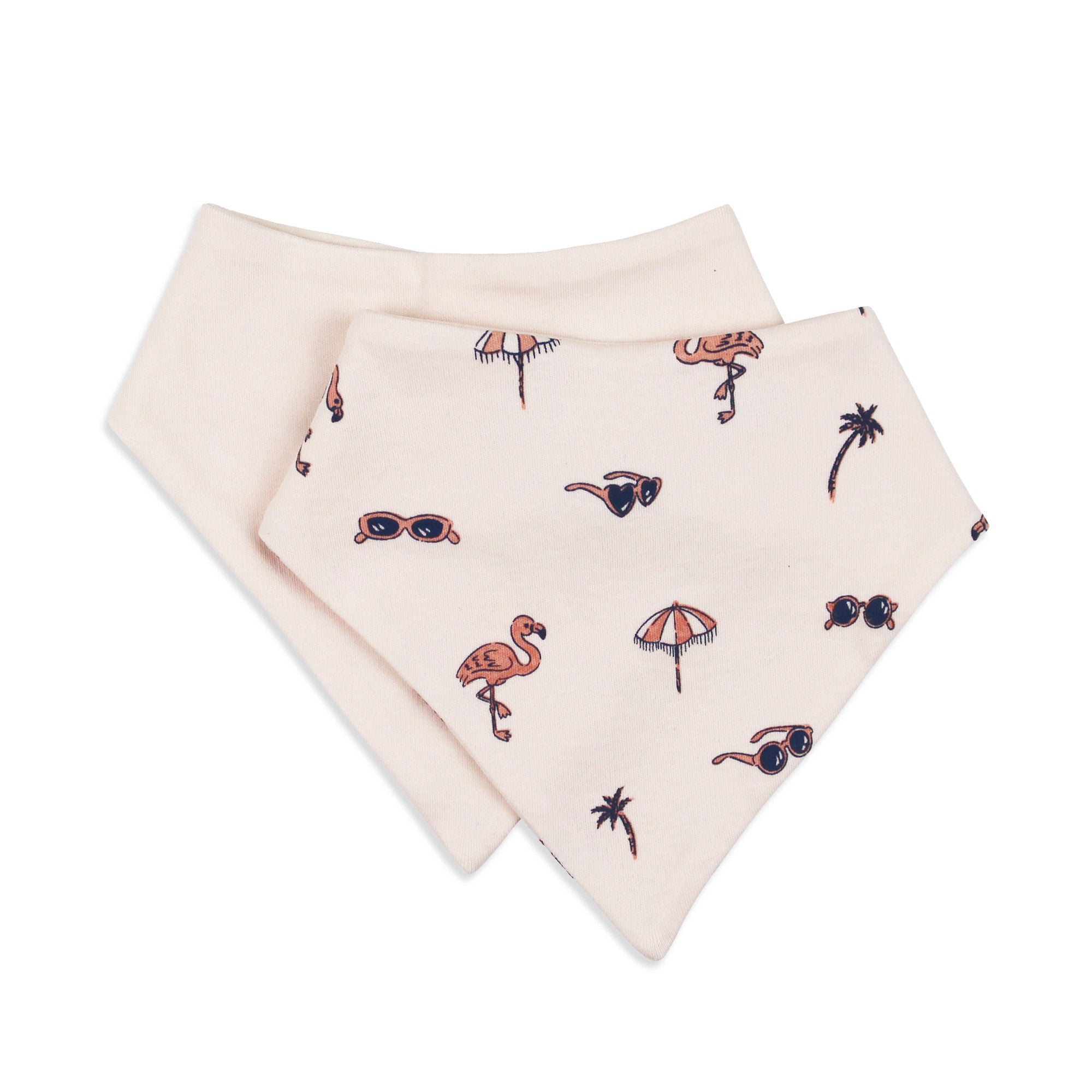 Flamingo - Organic Bandana Bib, 2-Pack