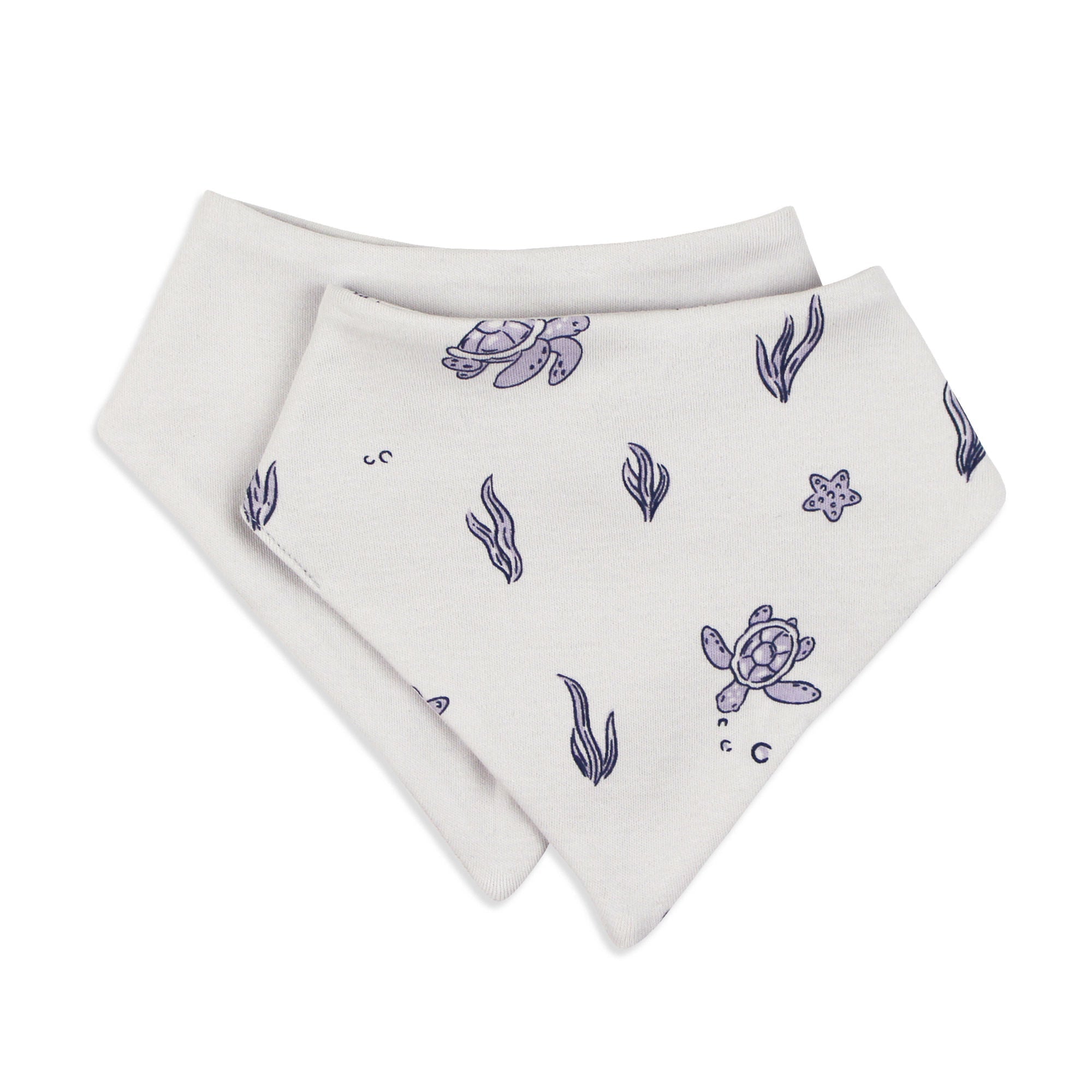 Sea Turtle - Organic Bandana Bib, 2-Pack