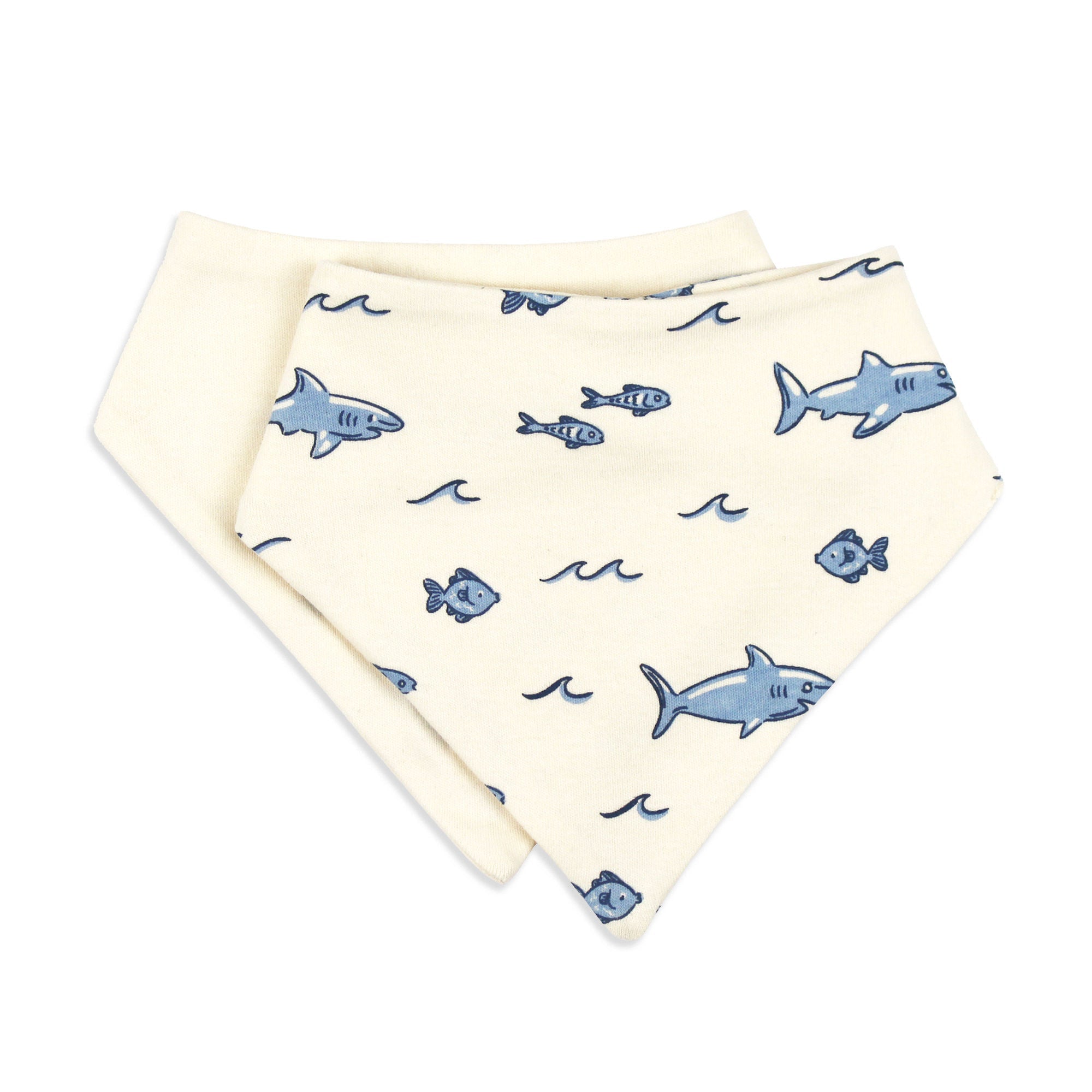 Shark - Organic Bandana Bib, 2-Pack