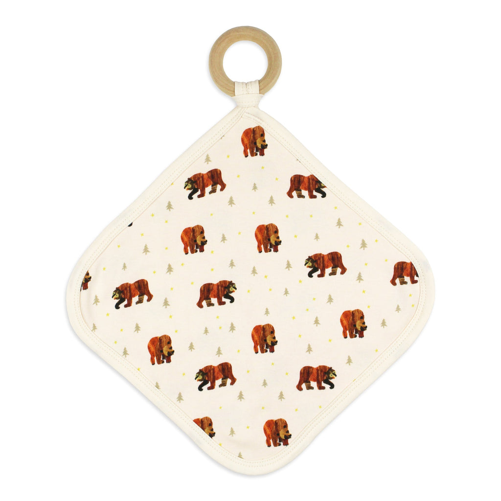 Brown Bear - Lovey with Removable Teething Ring