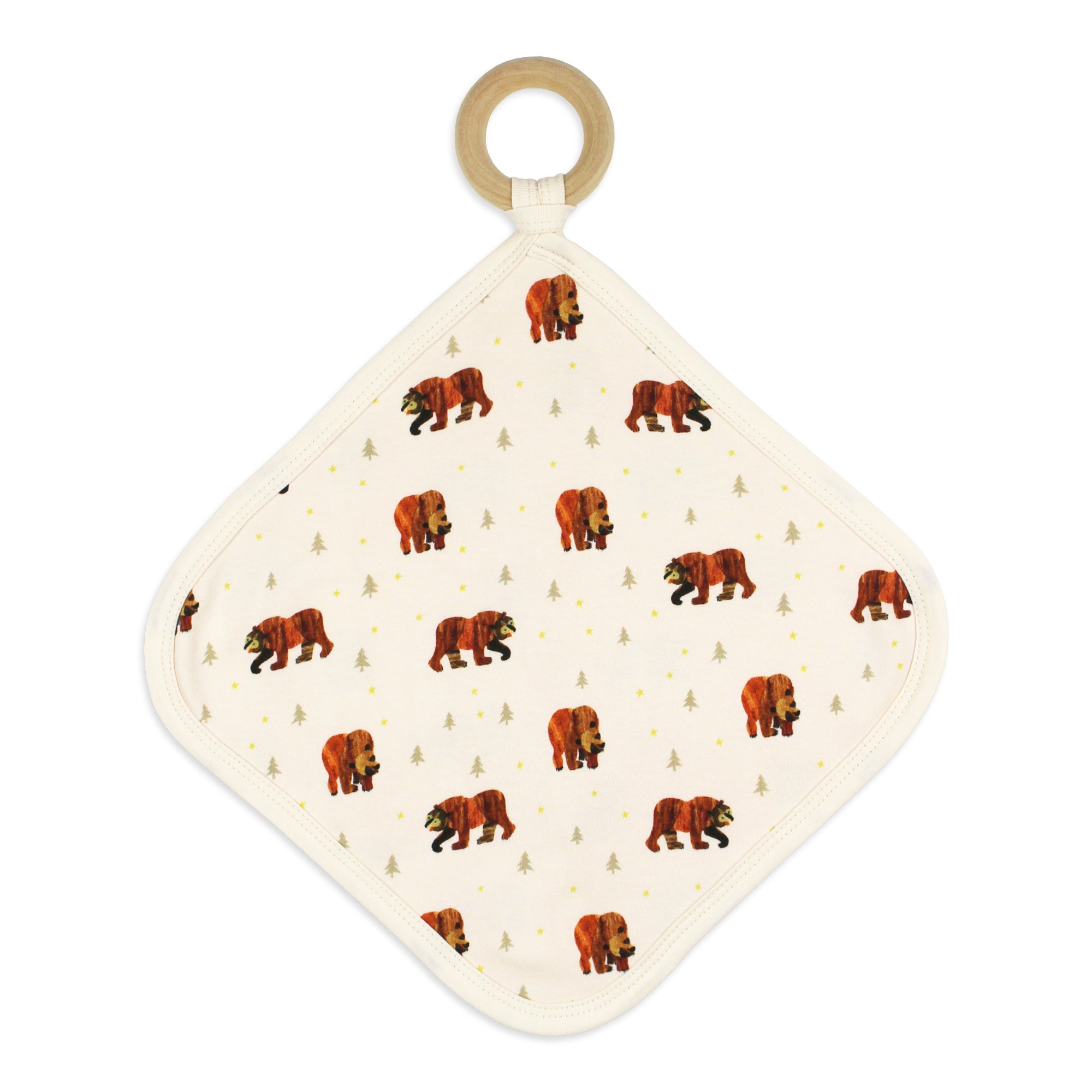 Brown Bear - Lovey with Removable Teething Ring