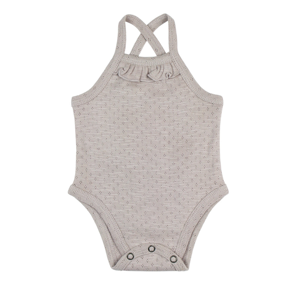 Cloud - Organic Pointelle Criss-Cross Bodysuit