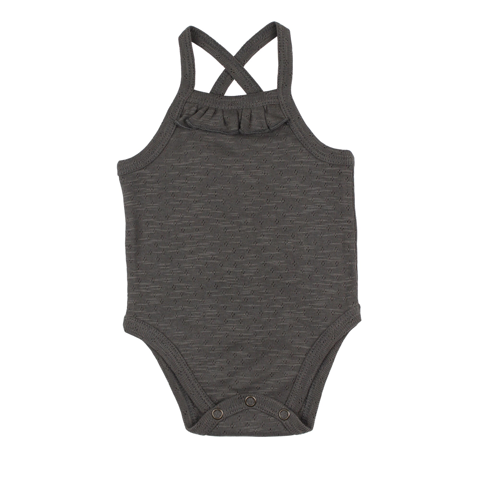 Feather - Organic Pointelle Criss-Cross Bodysuit
