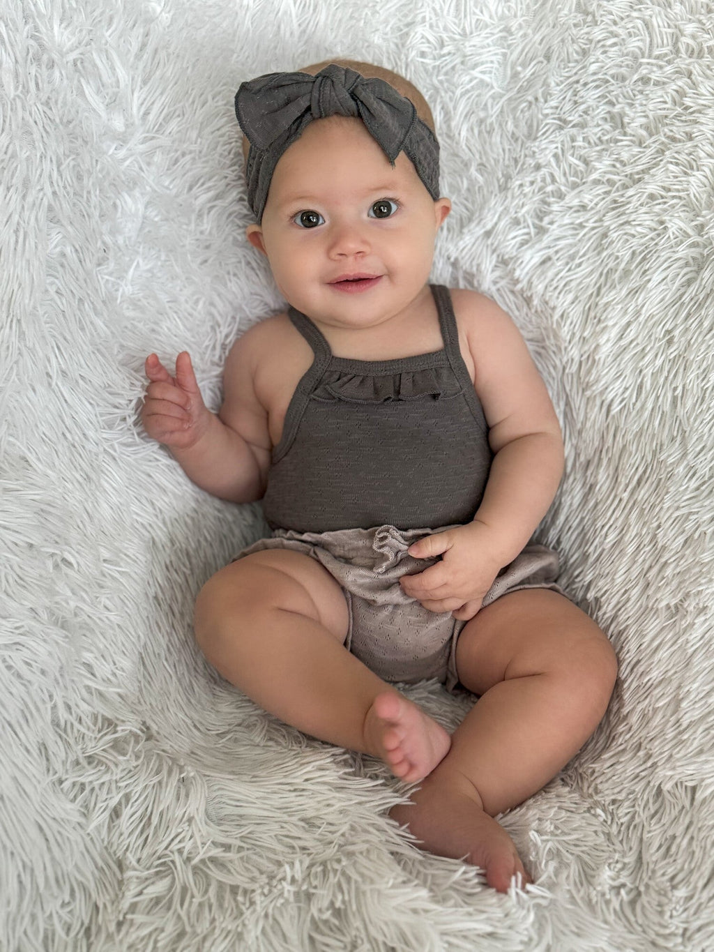 Feather - Organic Pointelle Criss-Cross Bodysuit
