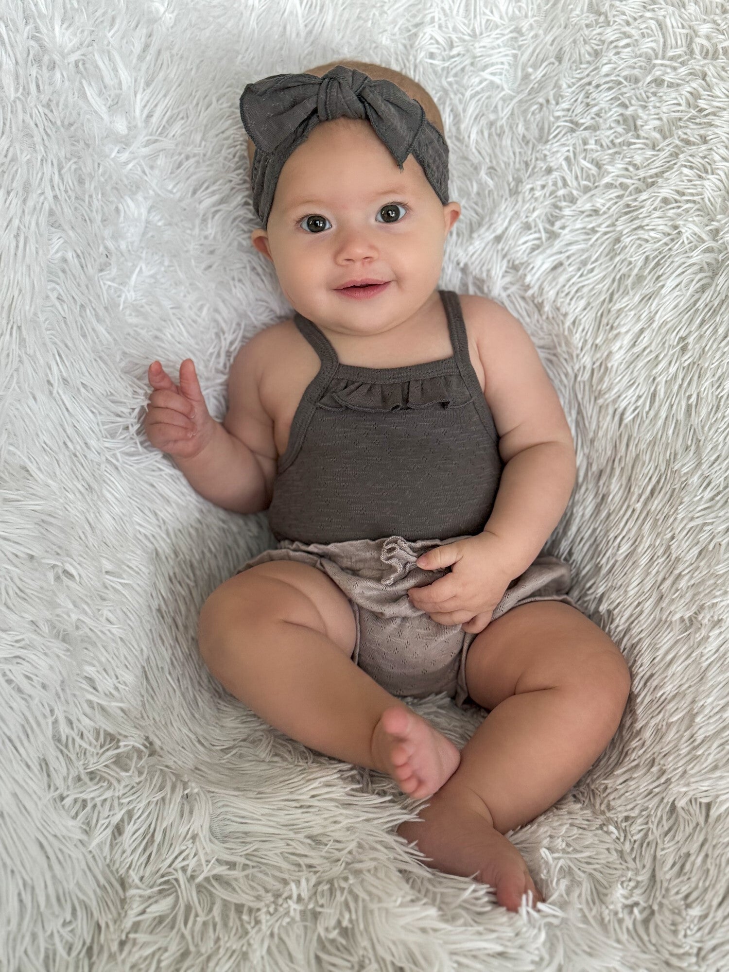 Feather - Organic Pointelle Criss-Cross Bodysuit