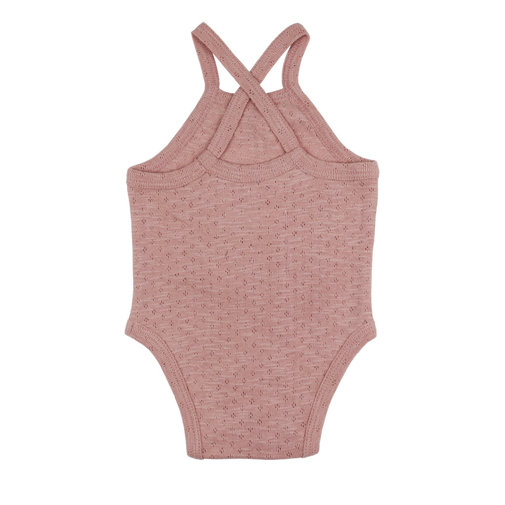 Taffy - Organic Pointelle Criss-Cross Bodysuit