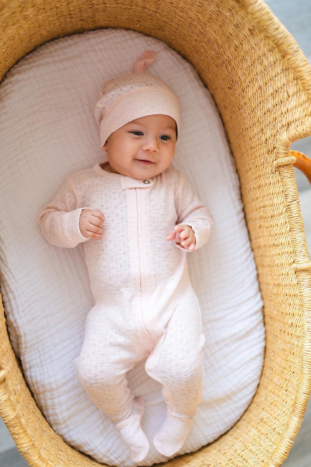 Cotton Candy - Pointelle Organic Knotted Hat
