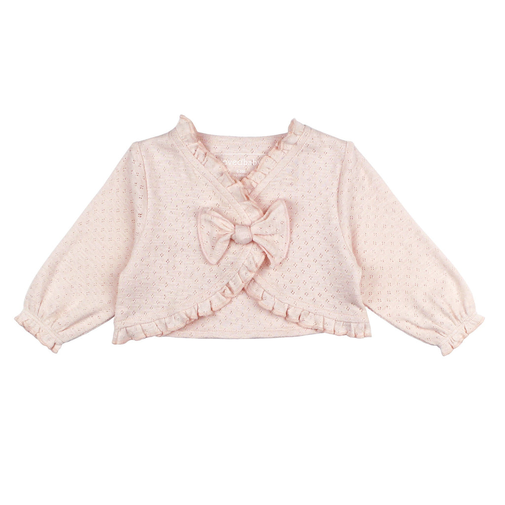 Cotton Candy - Organic Pointelle Ruffle Sweater