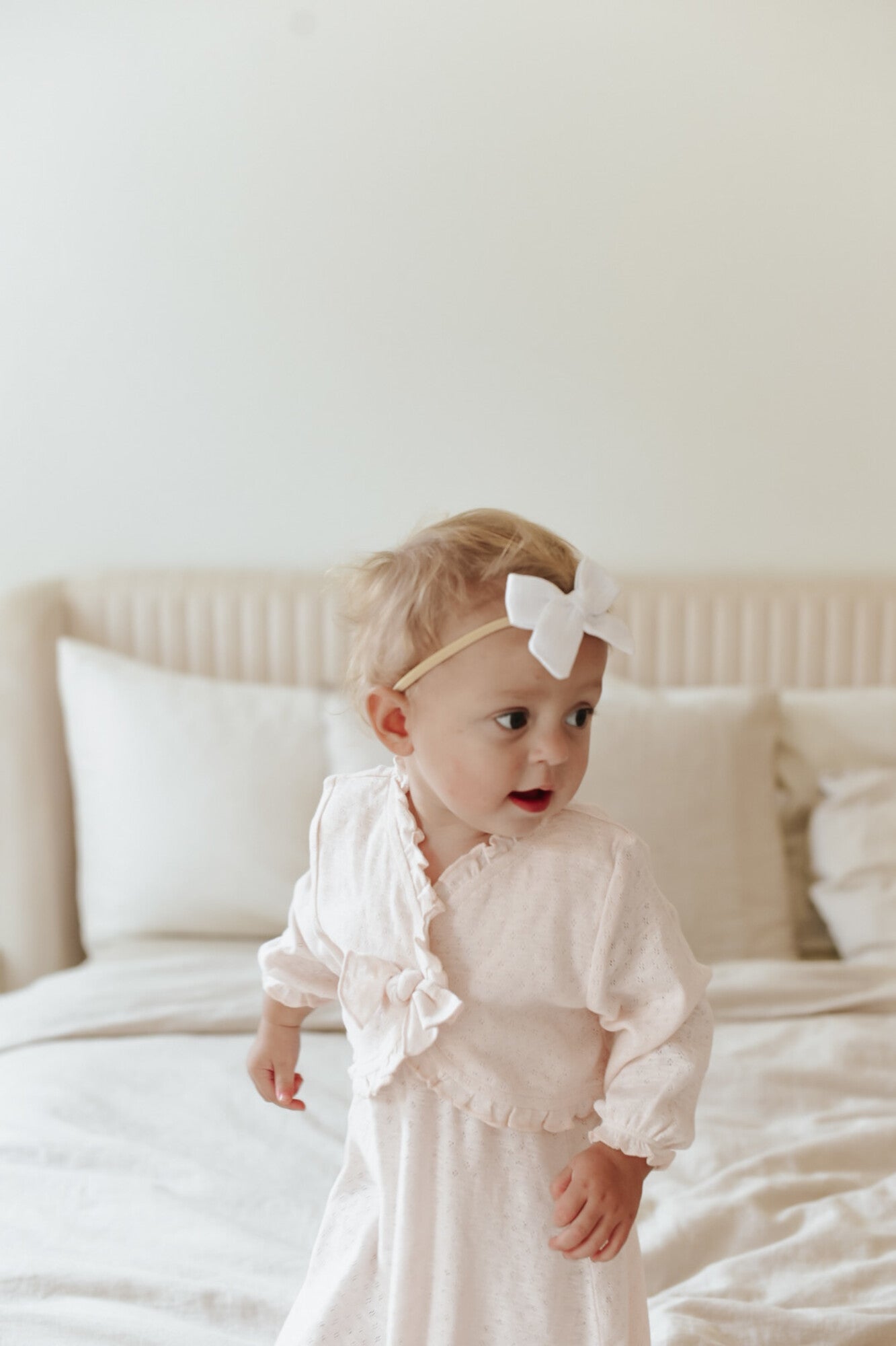 Cotton Candy - Organic Pointelle Ruffle Sweater