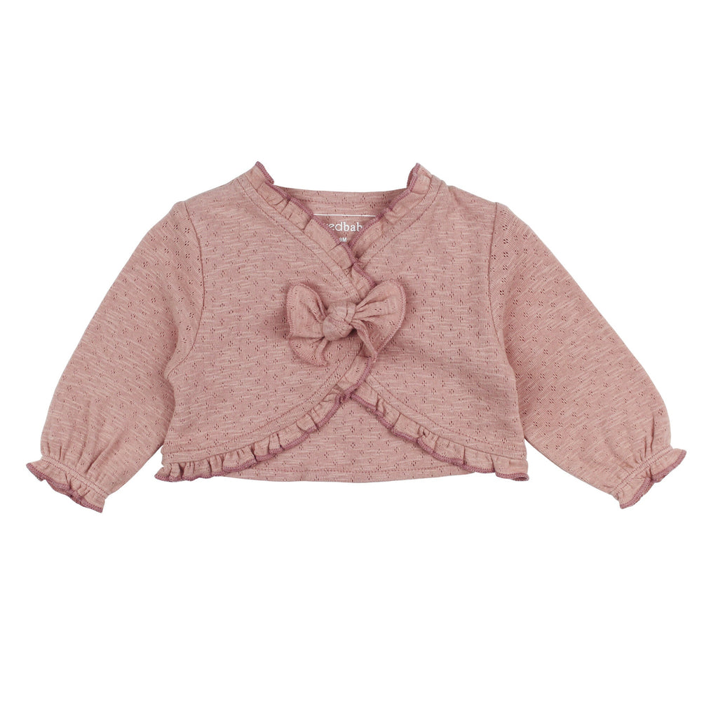 Taffy - Organic Pointelle Ruffle Sweater