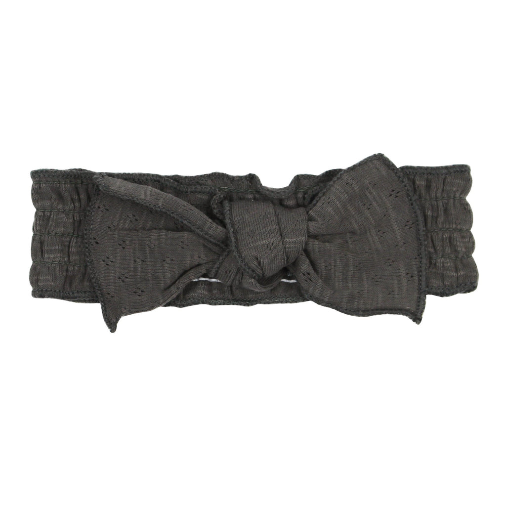 Feather - Organic Pointelle Smocked Headband