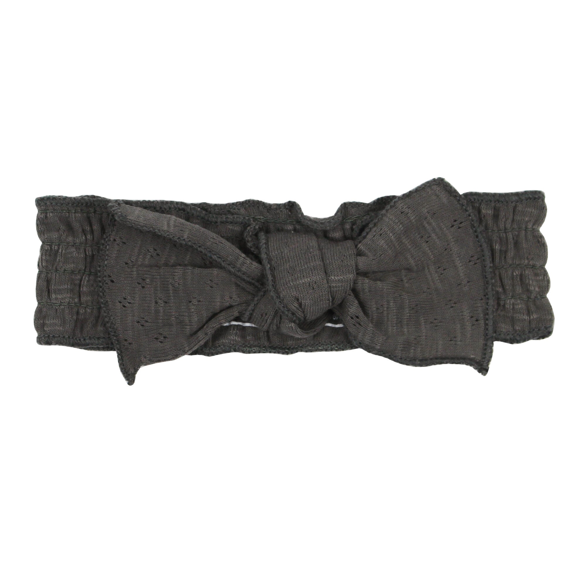 Feather - Organic Pointelle Smocked Headband