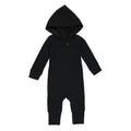 Black - Organic Thermal Zipper Romper
