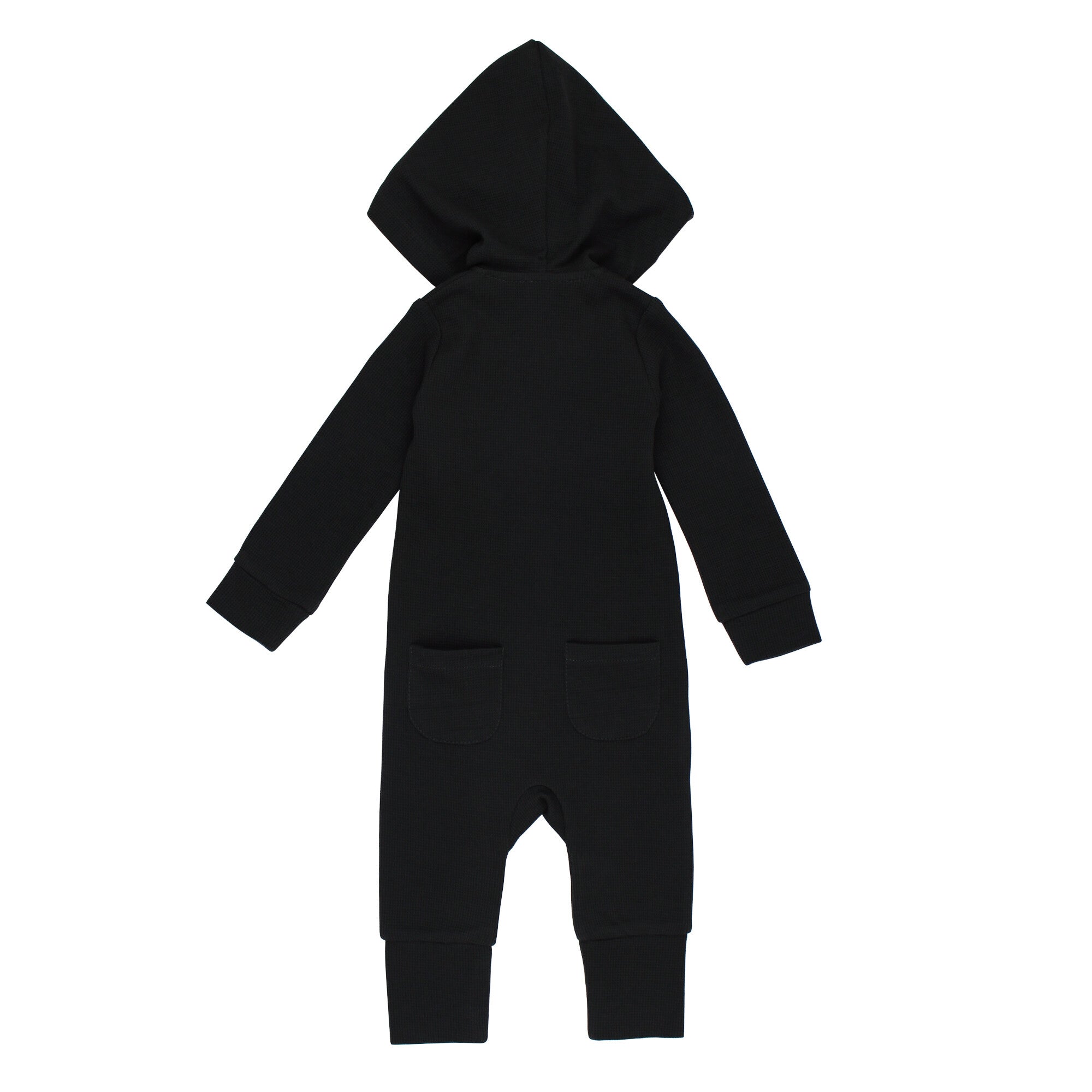 Black - Organic Thermal Zipper Romper