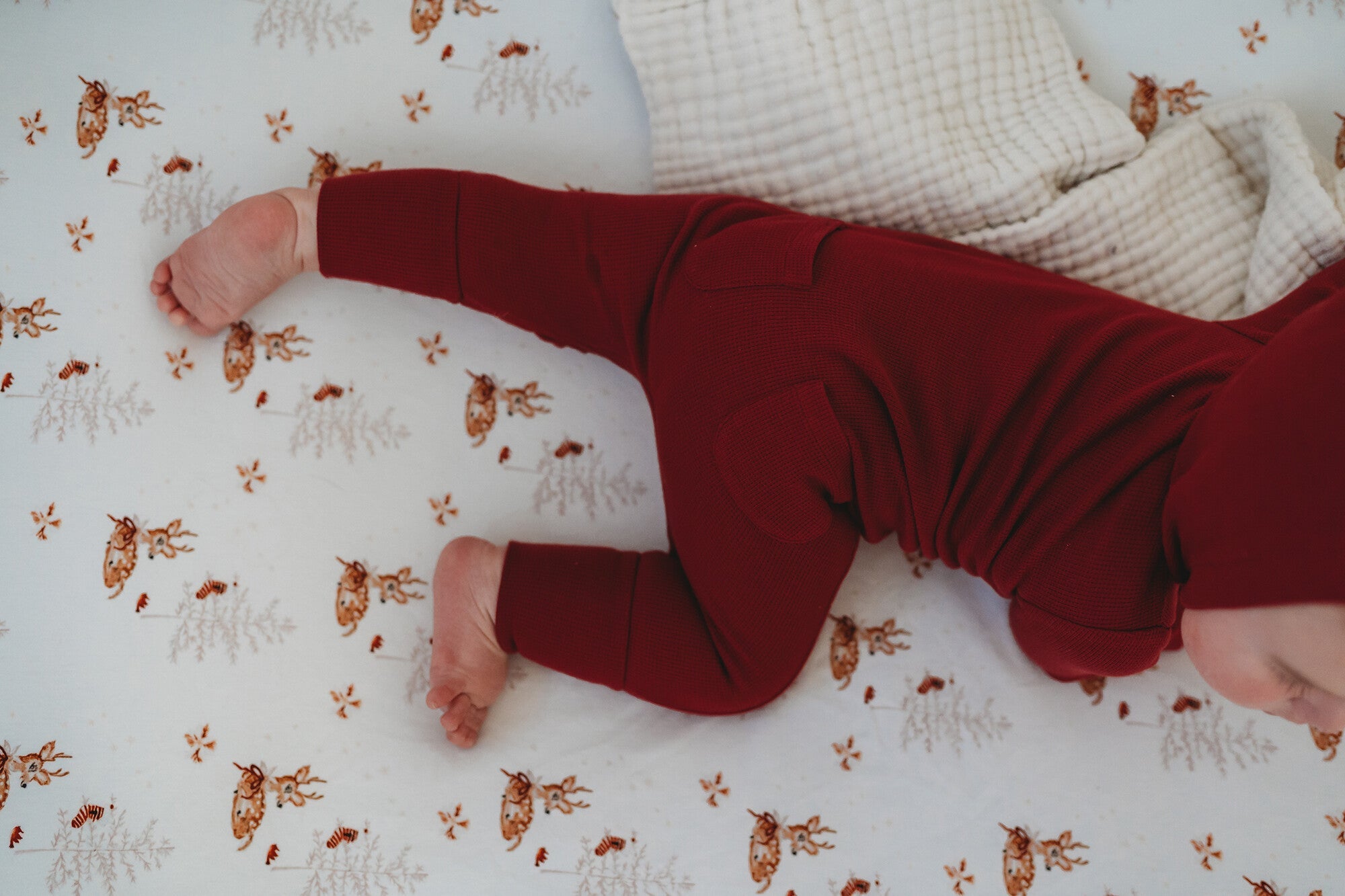 Crimson - Organic Thermal Zipper Romper