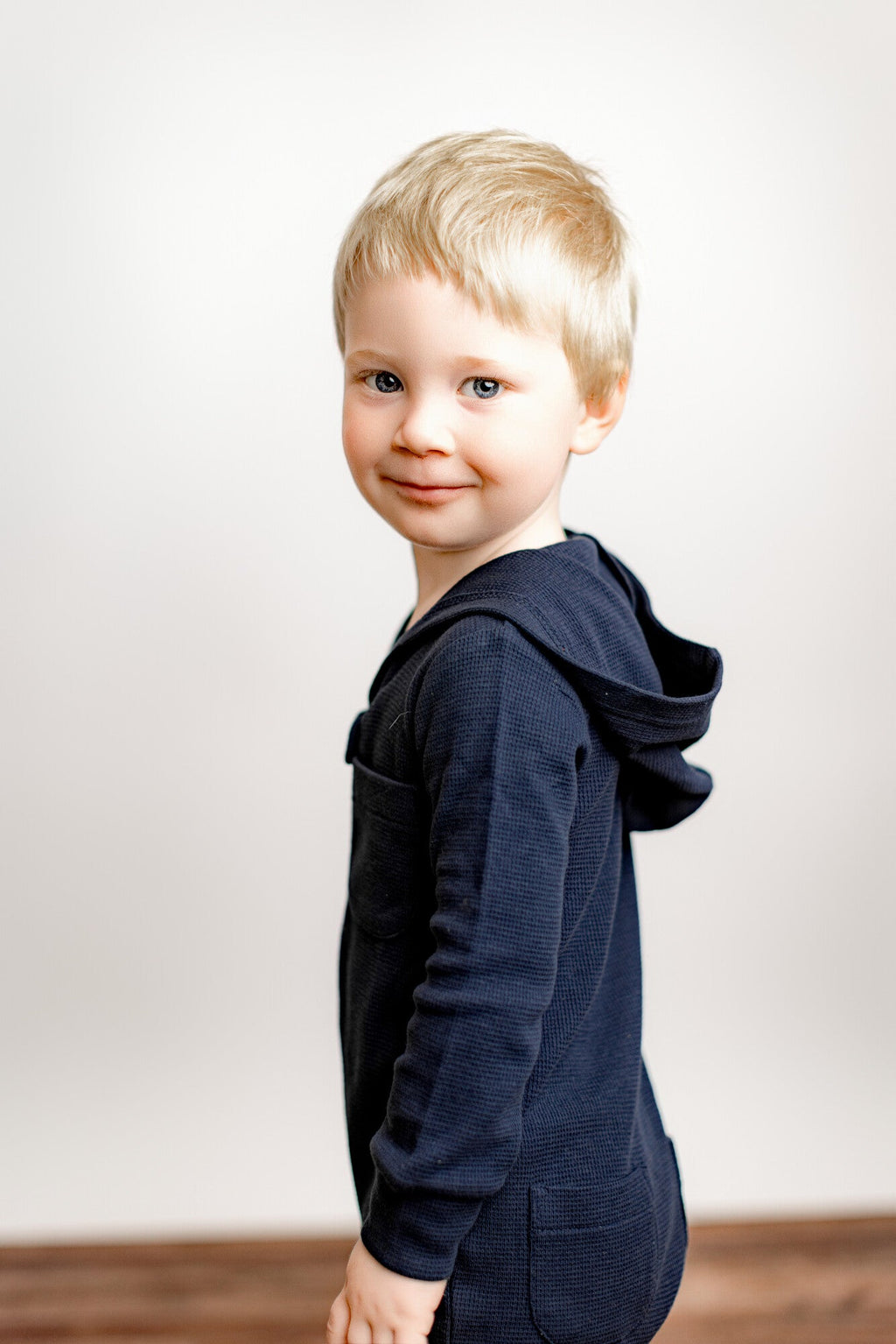 Midnight - Organic Thermal Zipper Romper