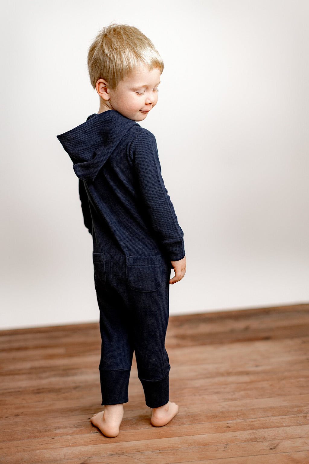 Midnight - Organic Thermal Zipper Romper