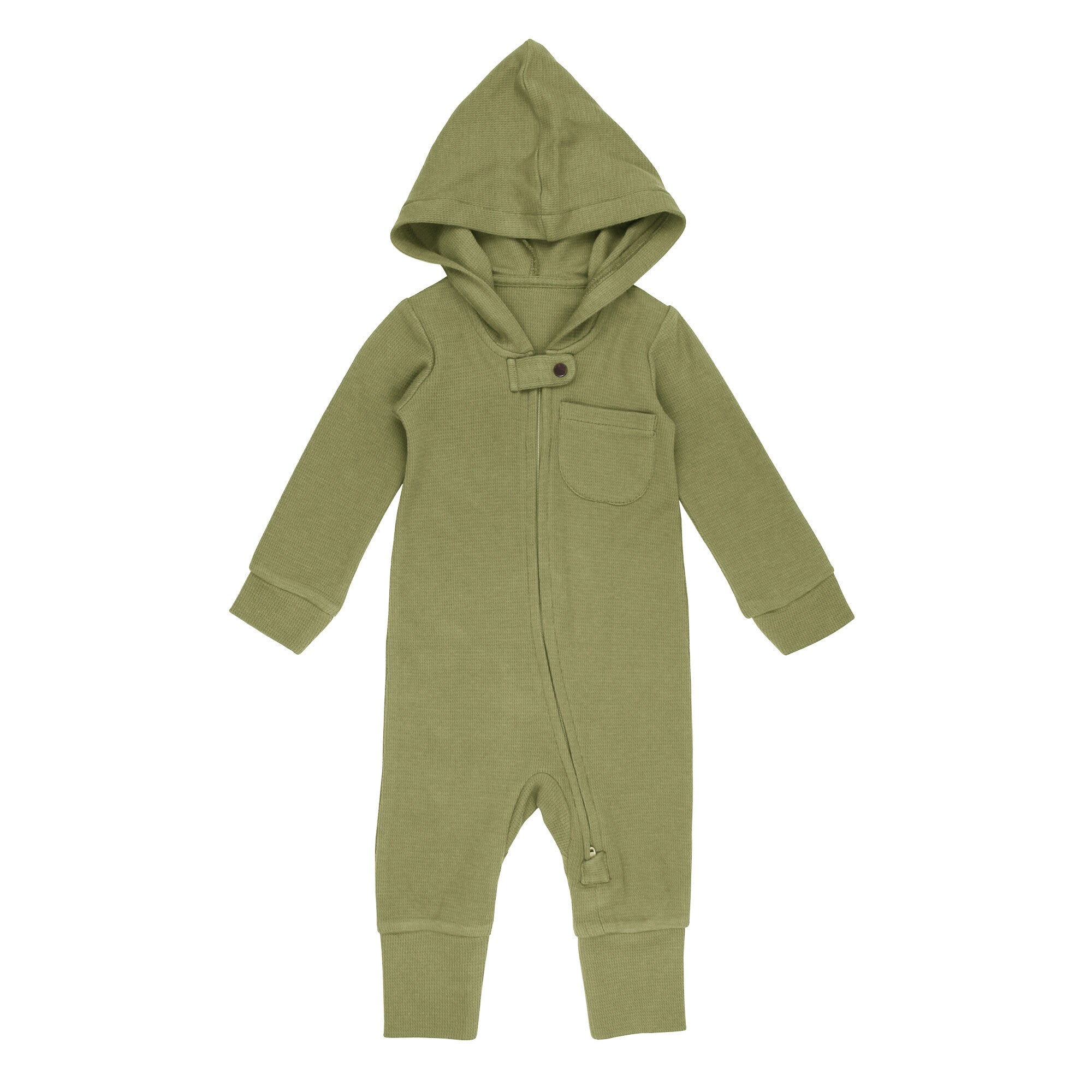 Sage - Organic Thermal Zipper Romper