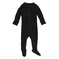Black - Organic Thermal Zipper Footie