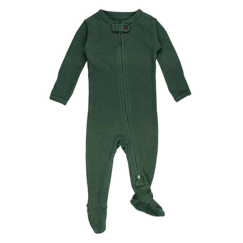 Evergreen - Organic Thermal Zipper Footie