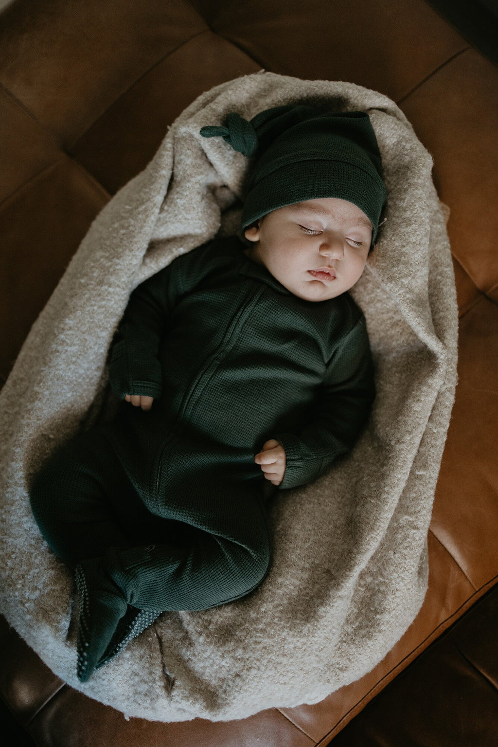 Evergreen - Organic Thermal Zipper Footie
