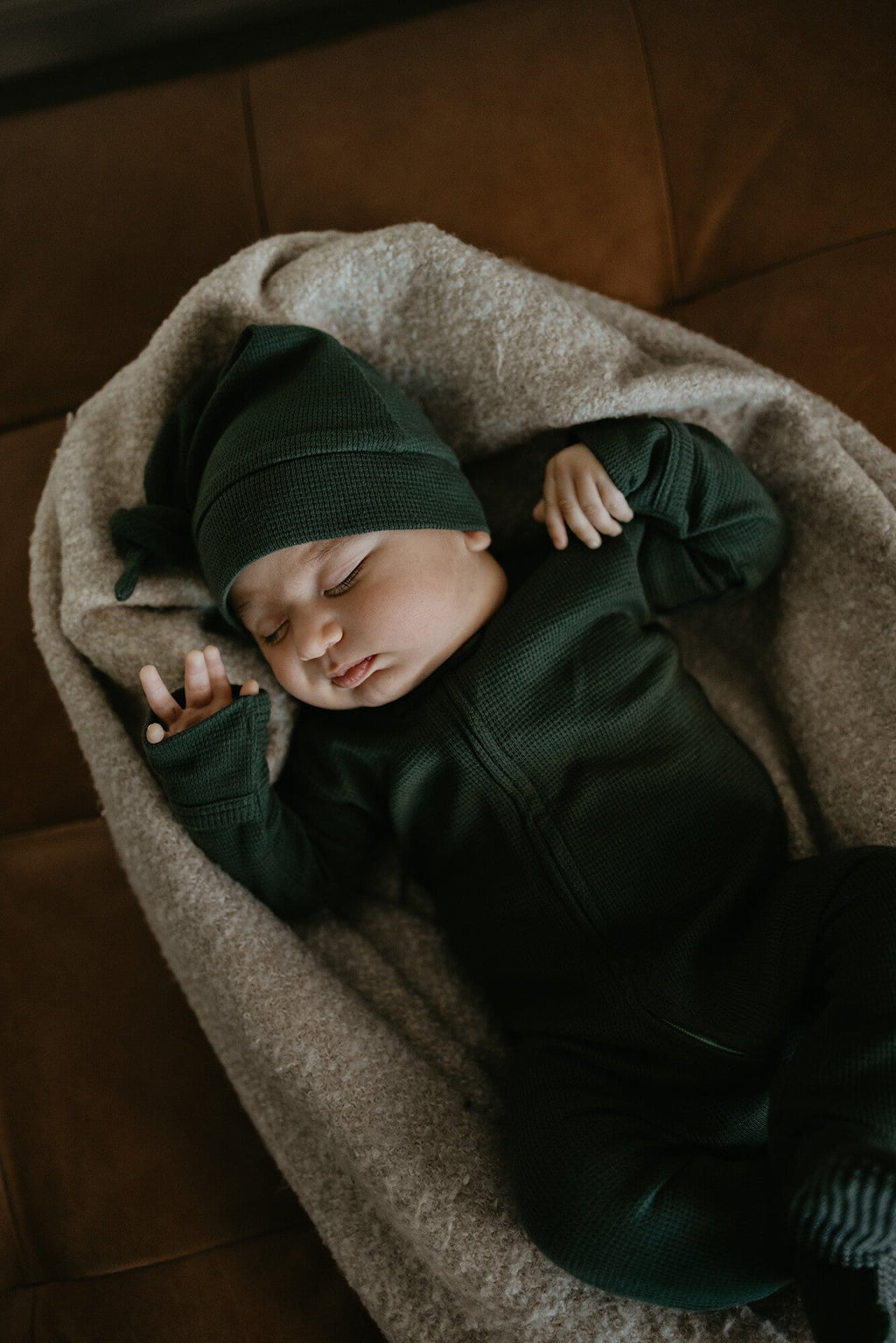 Evergreen - Organic Thermal Zipper Footie