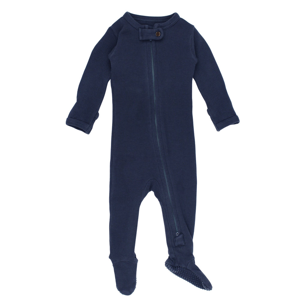Midnight - Organic Thermal Zipper Footie