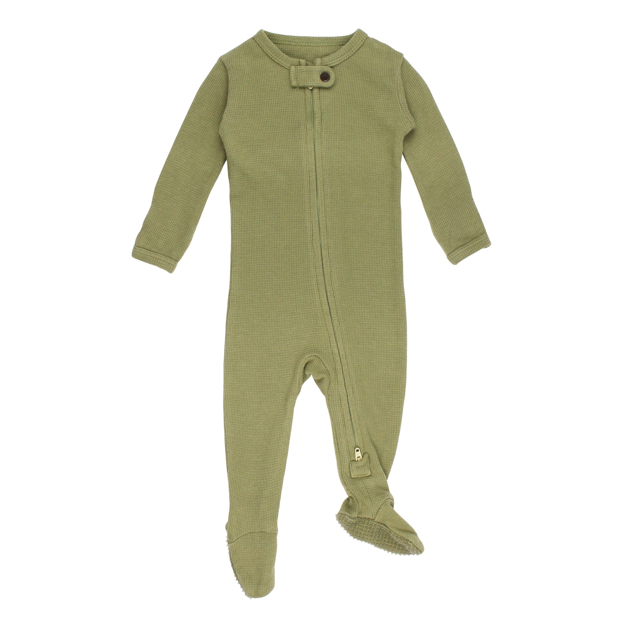 Sage - Organic Thermal Zipper Footie
