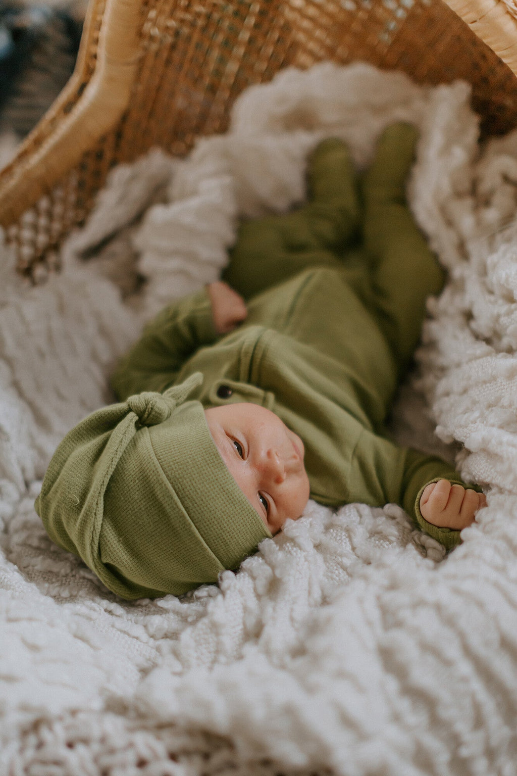 Sage - Organic Thermal Zipper Footie