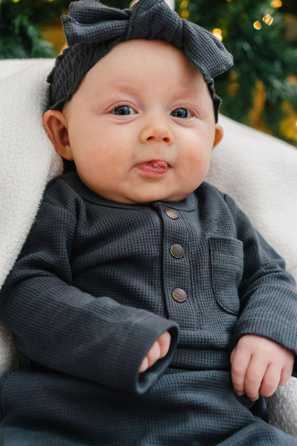 Coal - Organic Thermal Henley & Jogger Set