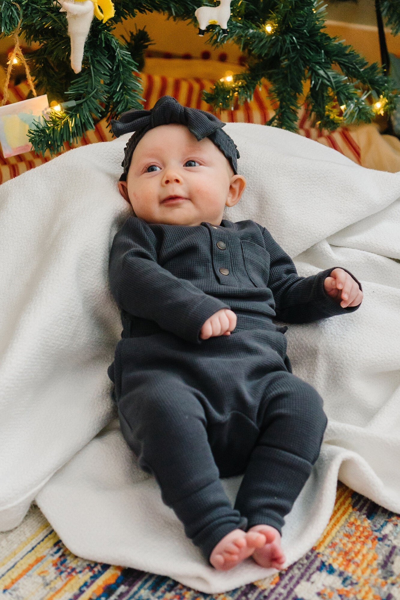 Coal - Organic Thermal Henley & Jogger Set