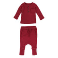 Crimson - Organic Thermal Henley & Jogger Set