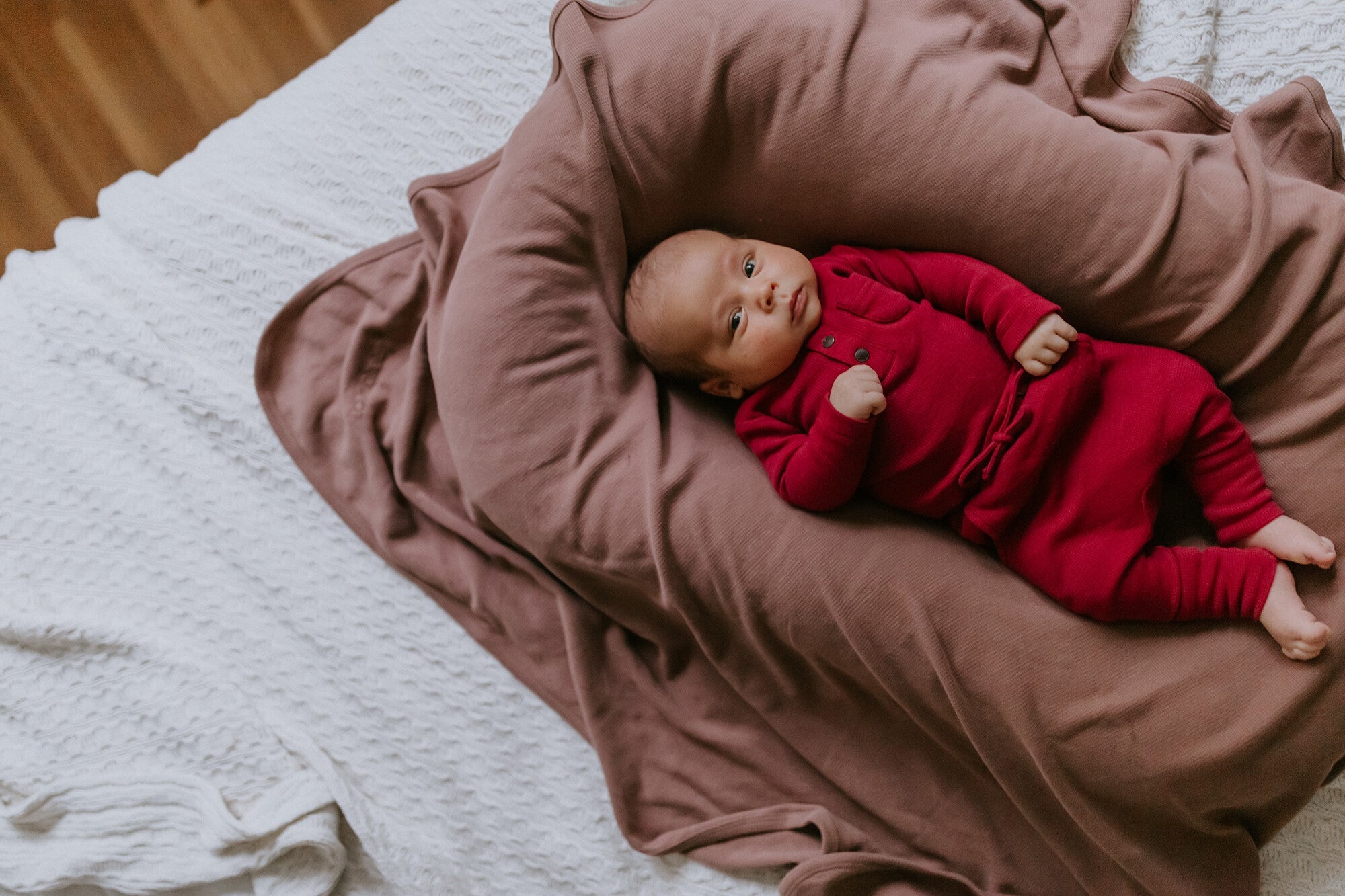Crimson - Organic Thermal Henley & Jogger Set