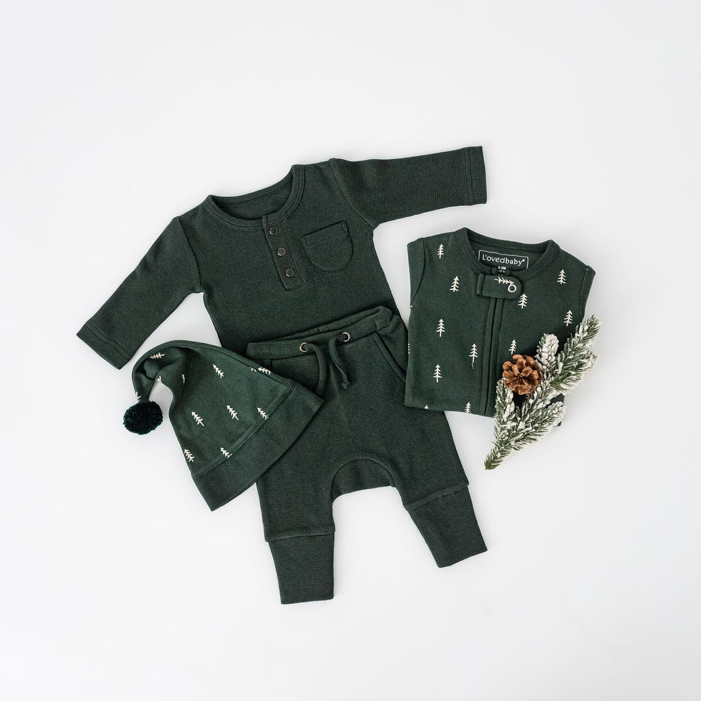 Evergreen - Organic Thermal Henley & Jogger Set